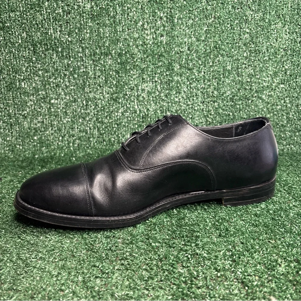 Vintage Mayer Hong Kong Handmade Bespoke Black‎ Leather Shoes Mens Size 12 EE
